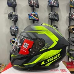 LS2 STREAM 2 FURY MAT SİYAH-GRİ-NEON SARI KASK