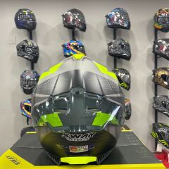 SWAY SW 865 ST Titanium Yellow Kask Full Face