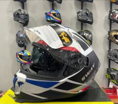 SWAY SW 865 EVOQUE White Black Red Full Face