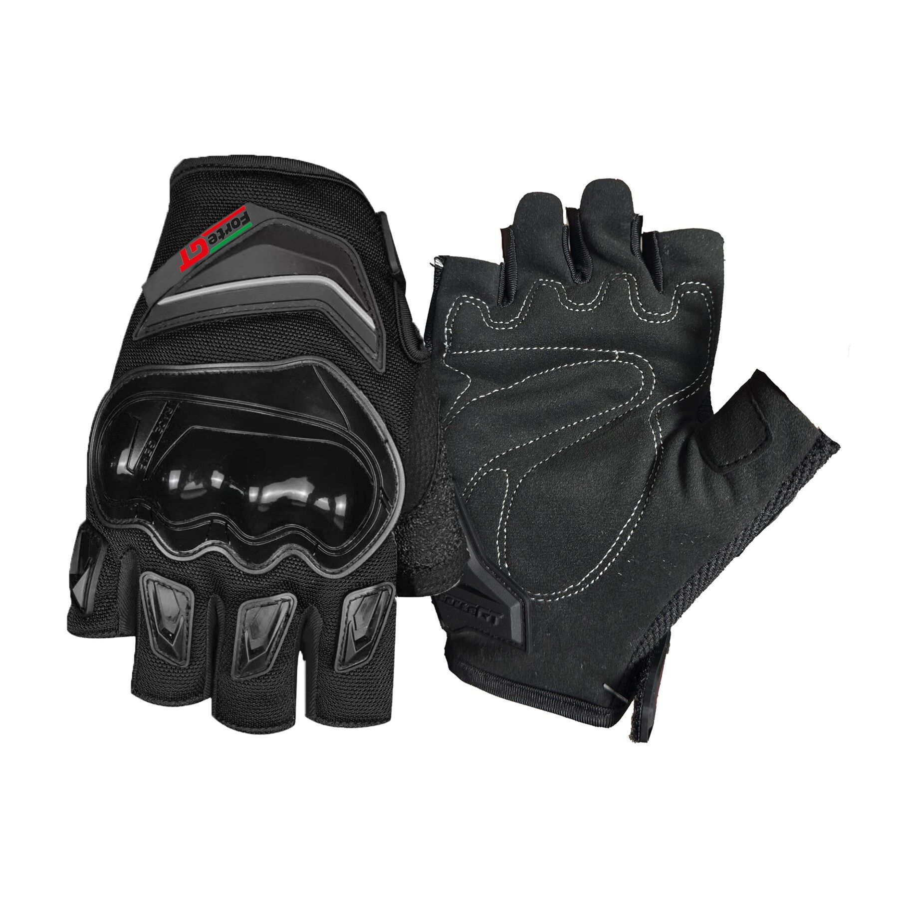 FORTE GT RS1903 Siyah Parmaksız Motosiklet Eldiveni