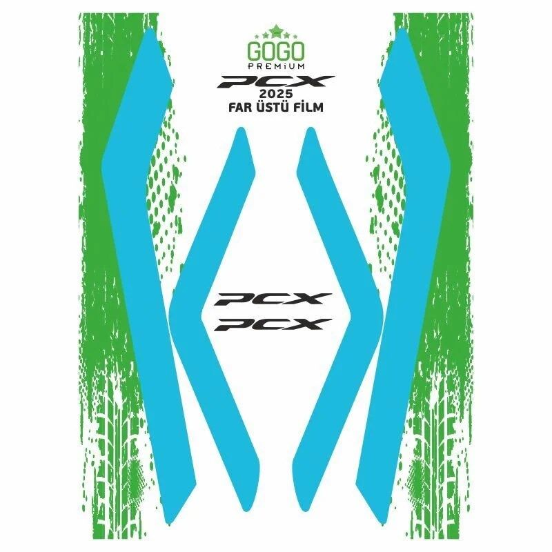 HONDA PCX 2025 UYUMLU FAR ÜSTÜ FİLM MAVİ