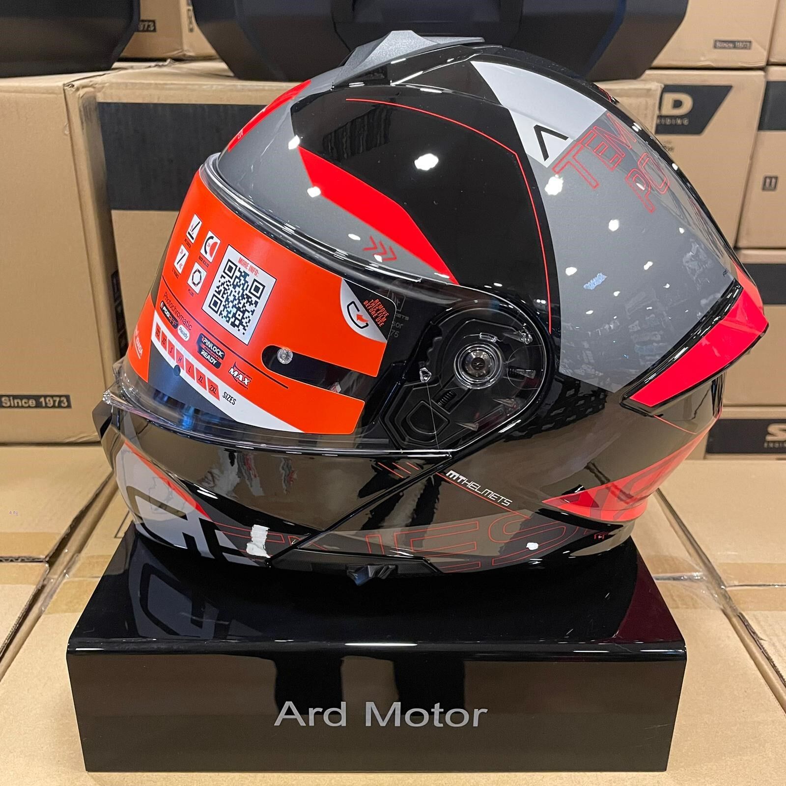 MT Genesis SV Atempo B15 Parlak Çene Açılır Motosiklet Kaskı