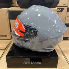 MT Genesis SV Solid A12 Parlak Gri Çene Açılır Motosiklet Kaskı