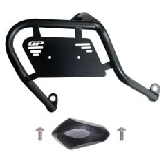 GP Kompozit Yamaha XMAX 250-400 2025 Uyumlu Kapaklı Egzoz Koruma Demiri Siyah