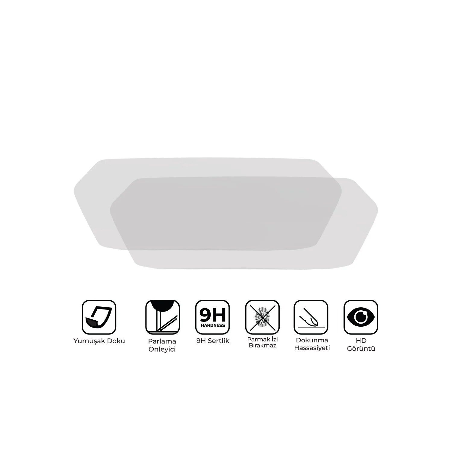 GP Kompozit Yamaha XMAX 2023-2024 Uyumlu Motosiklet Ekran Koruyucu Şeffaf