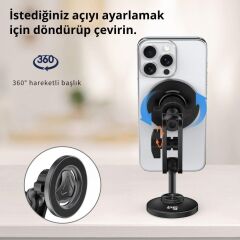 CFX-14 Manyetik Araç İçi Telefon Tutucu (Yapışkanlı – MagSafe Uyumlu)