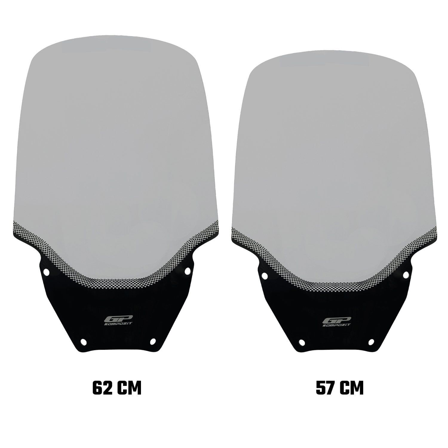 GP Kompozit Honda Forza 250 2021-2026 Uyumlu Baskılı Ön Tur Camı Füme 62 Cm