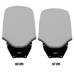 GP Kompozit Honda Forza 250 2021-2026 Uyumlu Baskılı Ön Tur Camı Füme 62 Cm