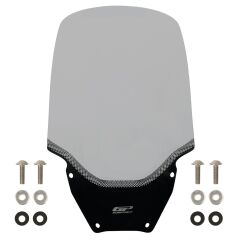 GP Kompozit Honda Forza 250 2021-2026 Uyumlu Baskılı Ön Tur Camı Füme 62 Cm