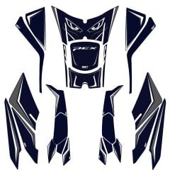 GP Kompozit Honda PCX 125 / 150 2025-2026 Uyumlu Full Tank Pad Seti Mavi