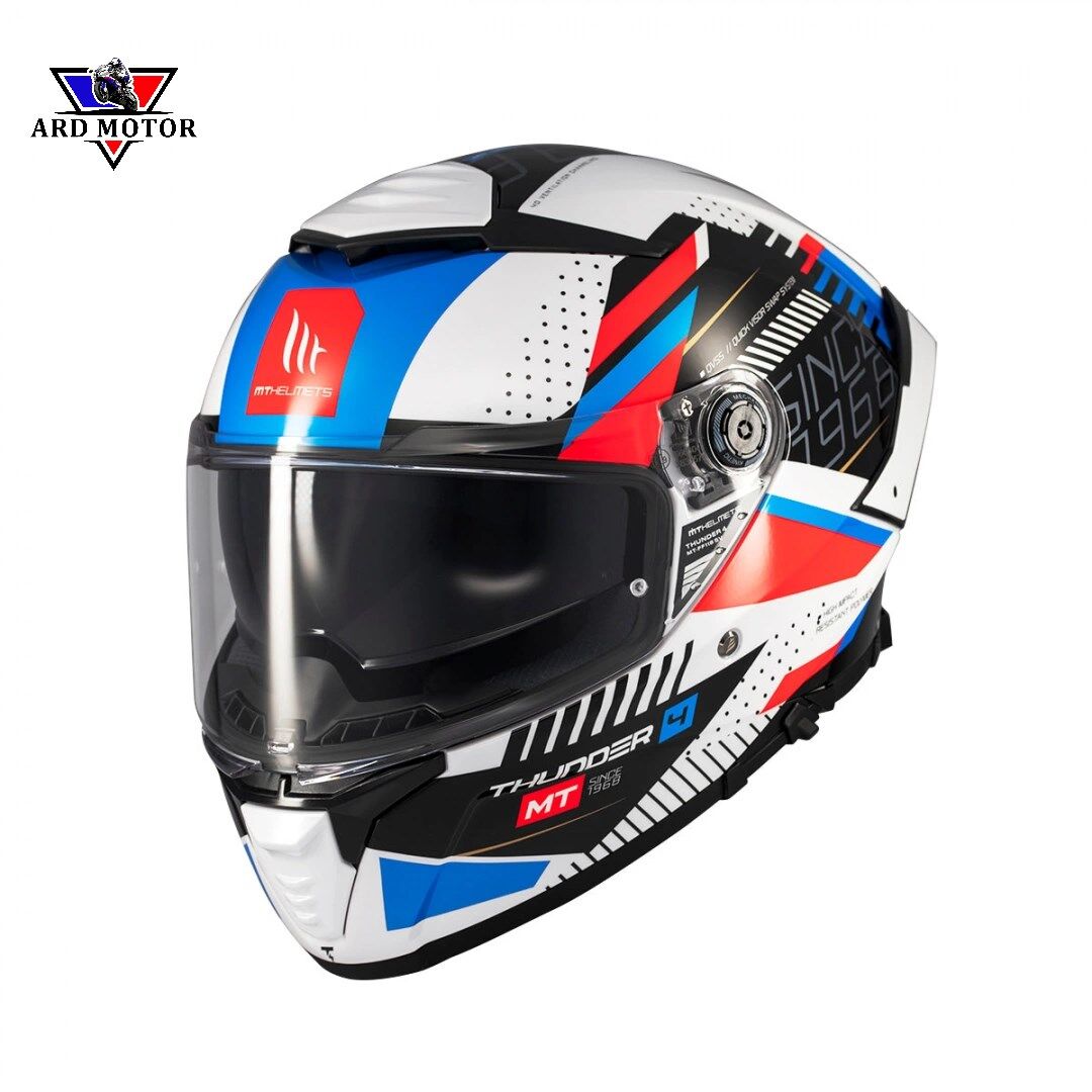 MT HELMETS THUNDER 4 SV LUMINENCE A7 PARLAK KAPALI KASK