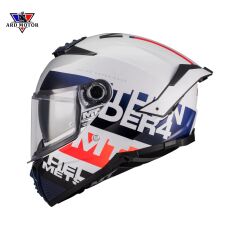 MT HELMETS THUNDER 4 SV WAVES A17 PARLAK KAPALI KASK