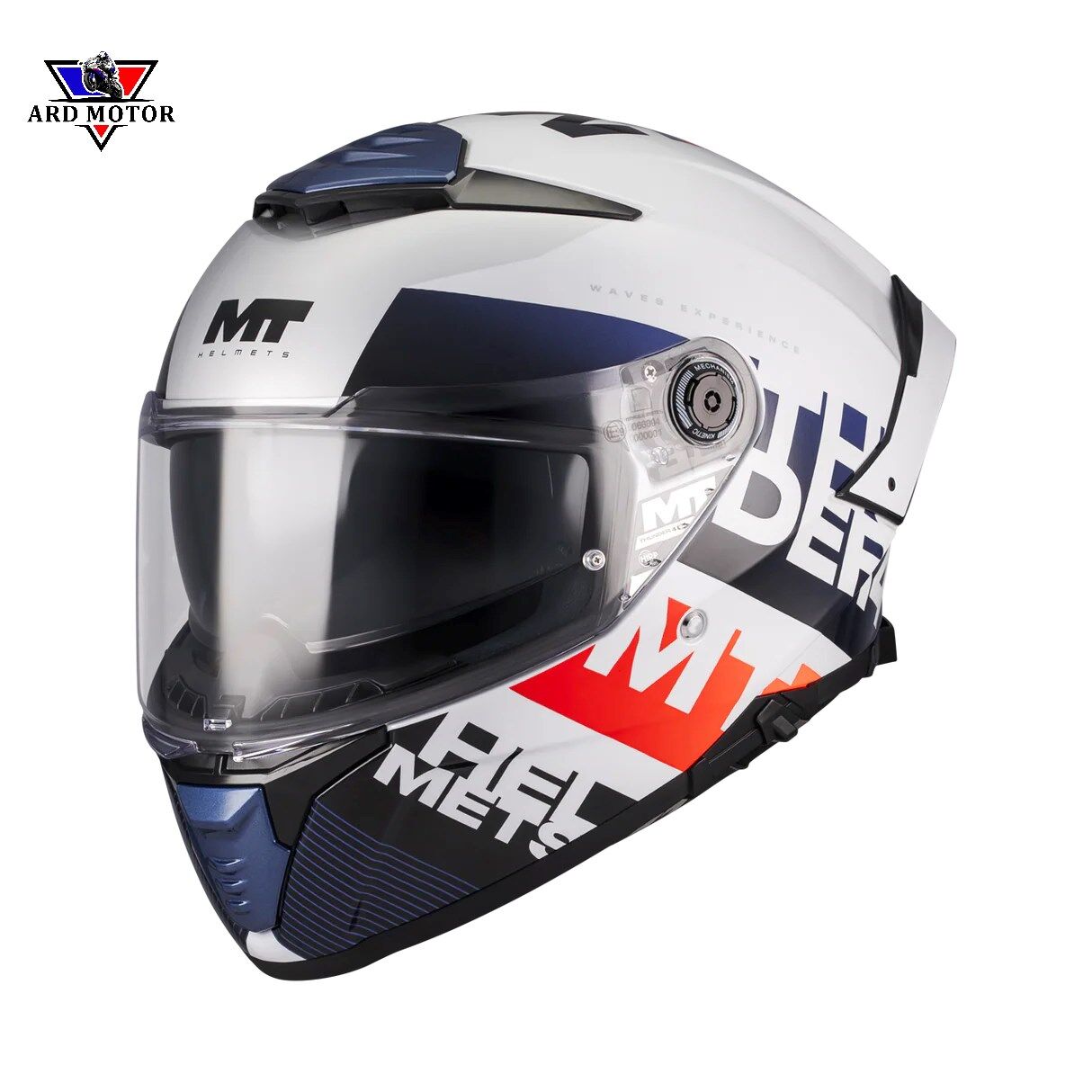 MT HELMETS THUNDER 4 SV WAVES A17 PARLAK KAPALI KASK