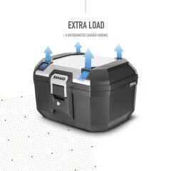 SHAD TR46 ALÜMİNYUM KAPAKLI ARKA ÇANTA VE TABLA