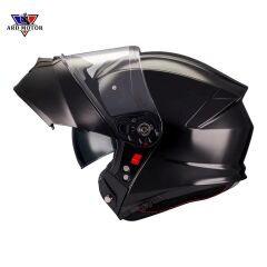 MT HELMETS GENESIS SV PURE A1 PARLAK SIYAH ÇENE AÇILIR KASK