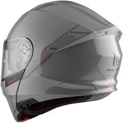 MT Genesis SV Solid A12 Parlak Gri Çene Açılır Motosiklet Kaskı