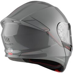 MT Genesis SV Solid A12 Parlak Gri Çene Açılır Motosiklet Kaskı