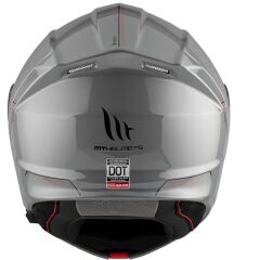 MT Genesis SV Solid A12 Parlak Gri Çene Açılır Motosiklet Kaskı