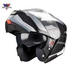 MT HELMETS GENESIS SV RACCOON B12 PARLAK ÇENE AÇILIR KASK