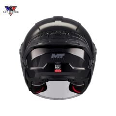 MT HELMETS COSMO SV PURE A1 PARLAK SİYAH GÜNEŞ VİZÖRLÜ YARIM KASK