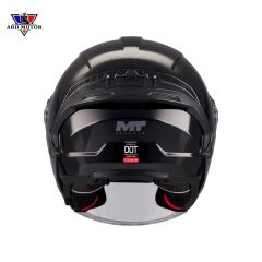 MT HELMETS COSMO SV PURE A1 PARLAK SİYAH GÜNEŞ VİZÖRLÜ YARIM KASK