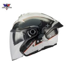 MT HELMETS COSMO SV LAYOUT A1 PARLAK GÜNEŞ VİZÖRLÜ YARIM KASK