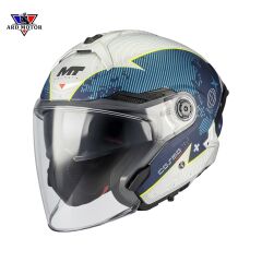 MT HELMETS COSMO SV LAYOUT C7 MAT GÜNEŞ VİZÖRLÜ YARIM KASK