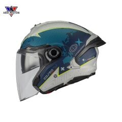 MT HELMETS COSMO SV LAYOUT C7 MAT GÜNEŞ VİZÖRLÜ YARIM KASK