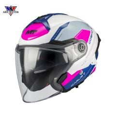 MT HELMETS COSMO SV ICARUS A8 PARLAK GÜNEŞ VİZÖRLÜ YARIM KASK