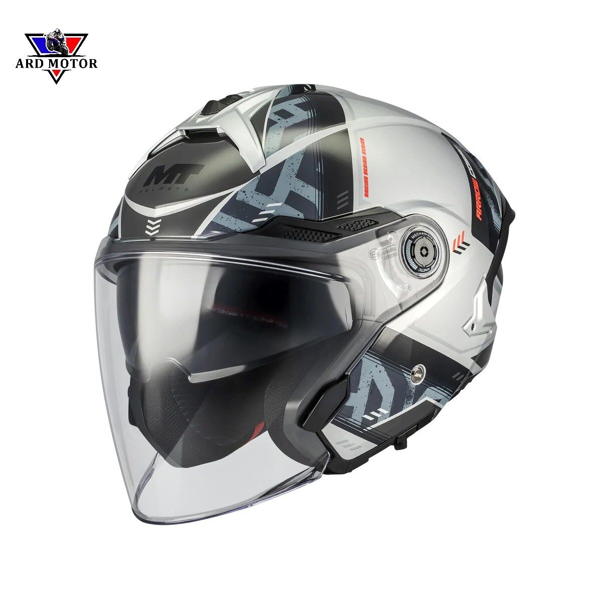 MT HELMETS COSMO SV ARROW C2 PARLAK GÜNEŞ VİZÖRLÜ YARIM KASK