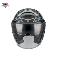 MT HELMETS COSMO SV ARROW C2 PARLAK GÜNEŞ VİZÖRLÜ YARIM KASK