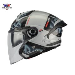 MT HELMETS COSMO SV ARROW C2 PARLAK GÜNEŞ VİZÖRLÜ YARIM KASK